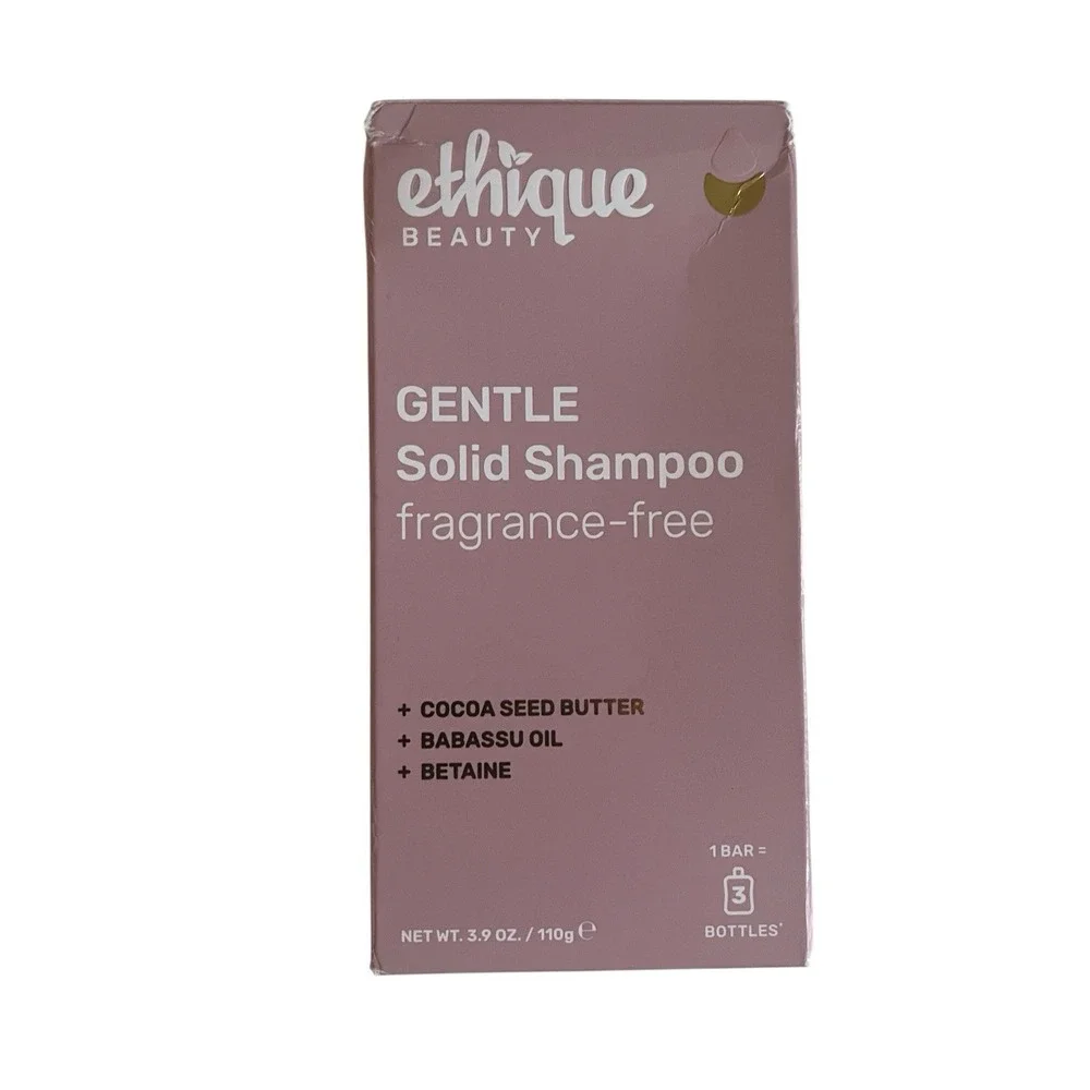 Ethique Gentle Solid Shampoo Fragrance Free 3.9oz / 110g Cocoa Butter Betaine‎